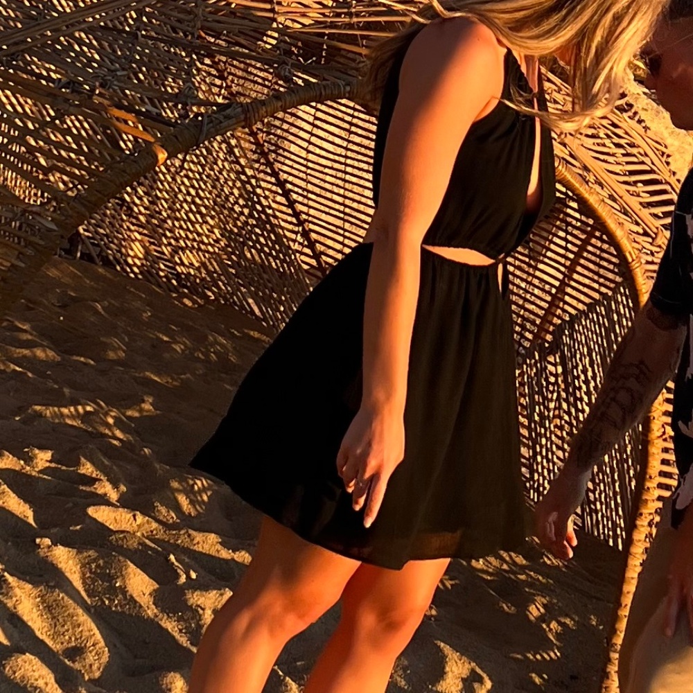 Black cut out dress